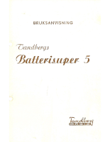 Tandberg Batterisuper_5 - Owners Manual 